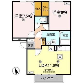 間取図 グレイスフルＹ B棟