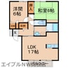 ディアスＭ　Ａ 2LDKの間取り