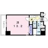 シャンス栗林公園 1Kの間取り