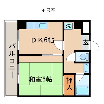 間取図 ヴィラ扇