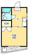 コート藤塚Ⅱ 1Kの間取り