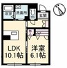 スターフィールドⅢ 1LDKの間取り