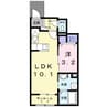 クラール元山駅前Ａ 1LDKの間取り