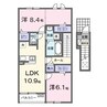 フェリーチェ上林 2LDKの間取り