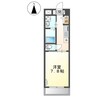 ルマー栗林 1Kの間取り