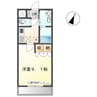 カリーノ桜井Ⅱ 1Kの間取り