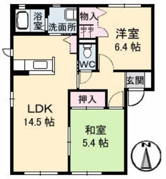 間取図 シャトーグリーンB棟