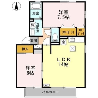 間取図 グレイスフル屋島 B棟