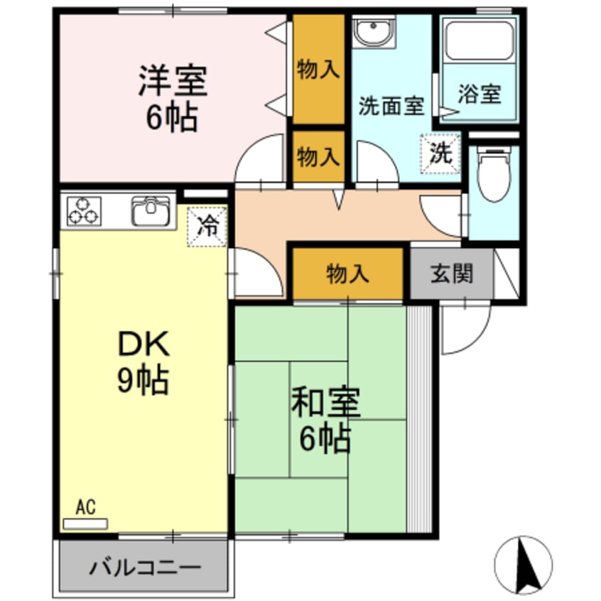 間取図 サンハイム B棟