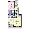 レスポアールＢ 1LDKの間取り