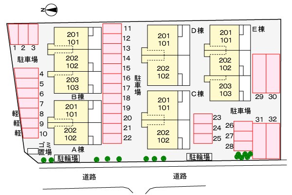 駐車場 グレイスフル太田　Ａ