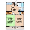 ハイム寺井 2DKの間取り