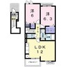サニーフォレスタＢ 2LDKの間取り