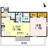 Laxa CourtⅡ 1LDKの間取り