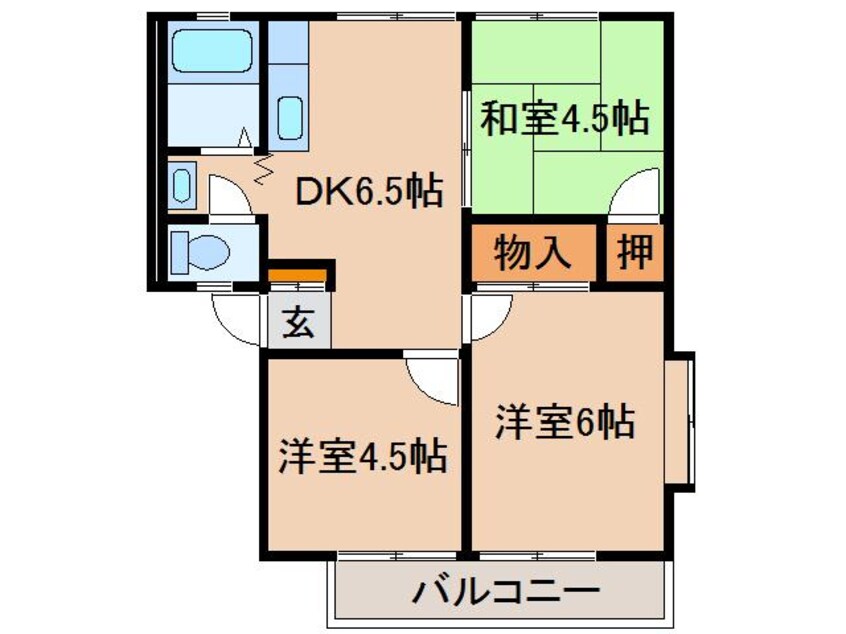 間取図 グリンピース太田　Ａ