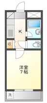 フィール1番館 1Kの間取り