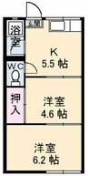 グレンズコテイジ 2Kの間取り