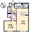 Sin I棟 1LDKの間取り
