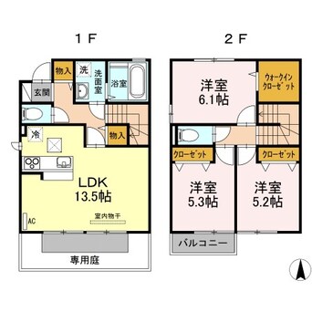 間取図 ハピネスハイツ B棟