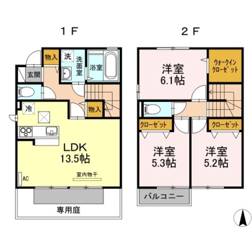 間取図 ハピネスハイツ B棟