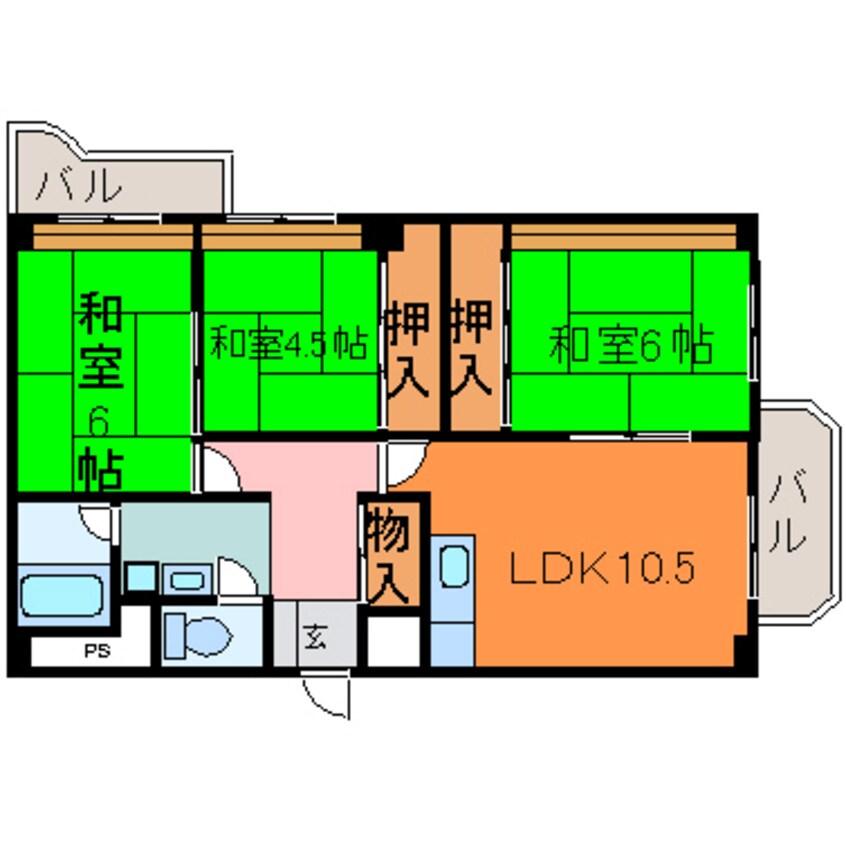 間取図 第１３ビル