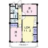 メゾンド今里 2LDKの間取り
