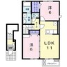 アンダンテ　イースト　Ａ 2LDKの間取り