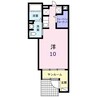 メゾン　ド　フルールⅡ 1Rの間取り