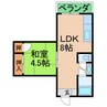 パルムハウス　 1LDKの間取り