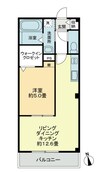 エレガンテ瓦町 1LDKの間取り