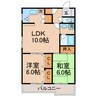 番町ロックレジデンス 2LDKの間取り