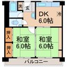 労住協第一ビル 2DKの間取り