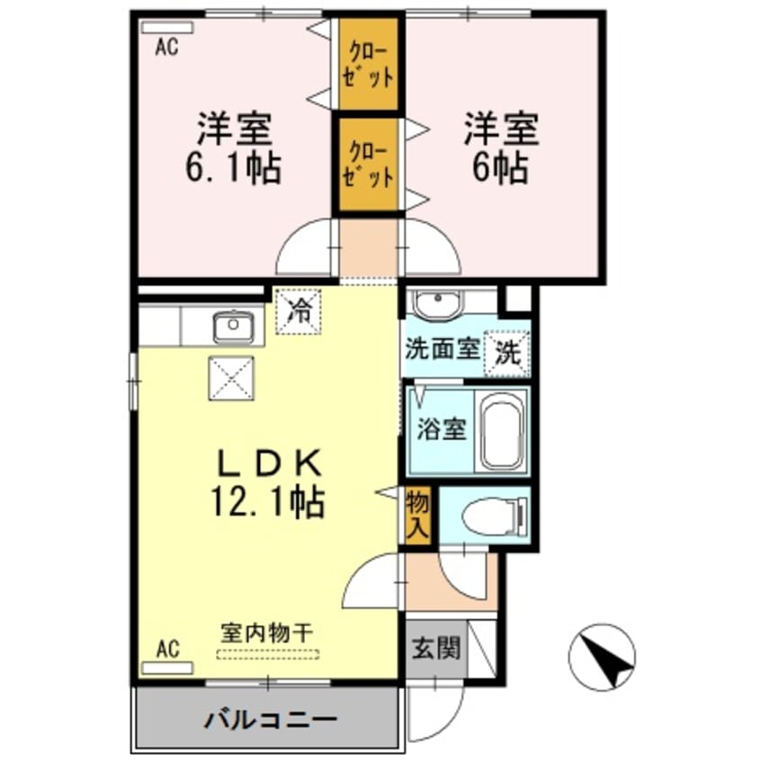 間取図 ゆがふテラスⅠ