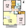 ウエストヴィレッジ A棟 2LDKの間取り