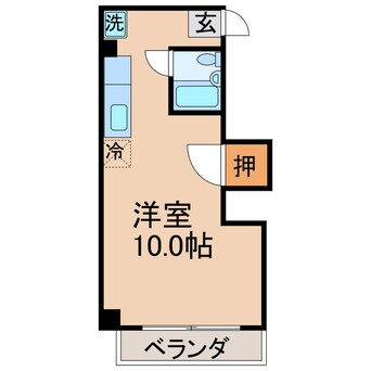 間取図 高徳線/栗林公園北口駅 徒歩10分 7階 築39年