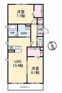 ベレオ亀岡の間取図