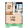 瓦町マンション 1LDKの間取り