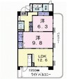 セントレア 2LDKの間取り