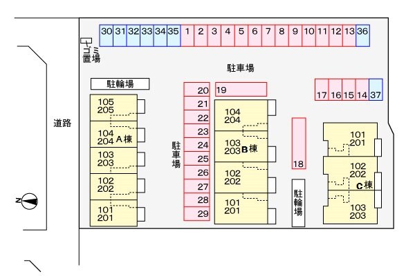 駐車場 ルーベル上林　Ａ