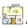 フェリーチェ空港通り B棟 1LDKの間取り