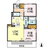 リーバス・E・イノセント A棟 2LDKの間取り
