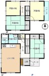 谷定借家 4LDKの間取り