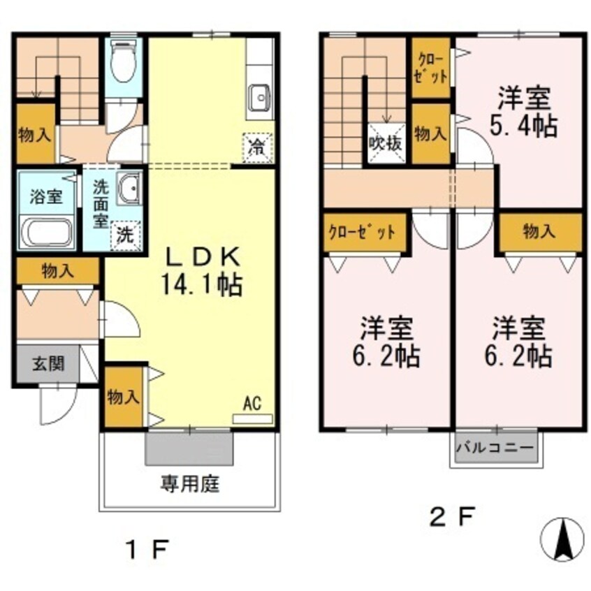 間取図 リースランド春日 Ｃ