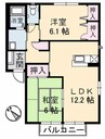 パティオ 6 2LDKの間取り