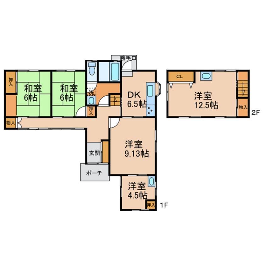 間取図 国分寺福家甲大野借家