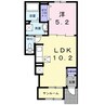 アンフィニ　プレジール 1LDKの間取り
