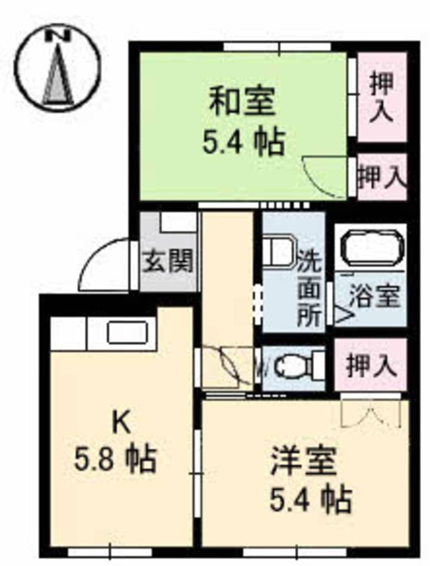 間取図 フレグランスA・S A棟