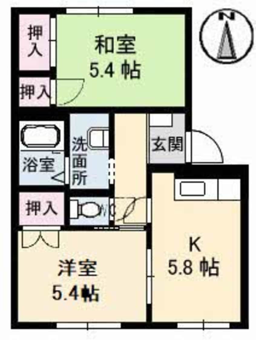 間取図 フレグランスA・S A棟