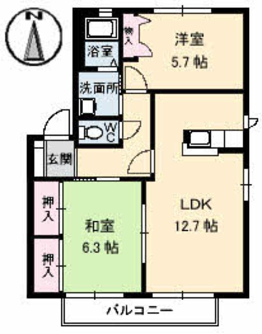 間取図 グランカーサ A棟