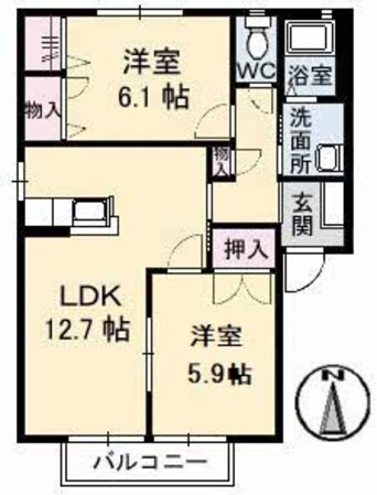 間取図 ジュネスTOSHI D棟